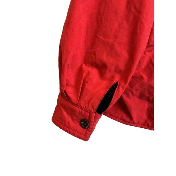 90s Polo Ralph Lauren Jacket Womens Reversible Full Zip Fleece Nylon Red Black M - Picture 6 of 8